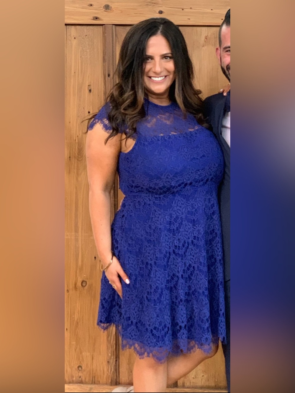 Julia Jordan Royal Blue Lace A-Line Dress